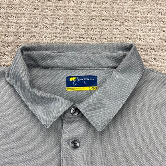 Jack Nicklaus Golf Shirt men Extra Large XL Gray Polo Bear Logo Embroidered - Picture 4 of 8